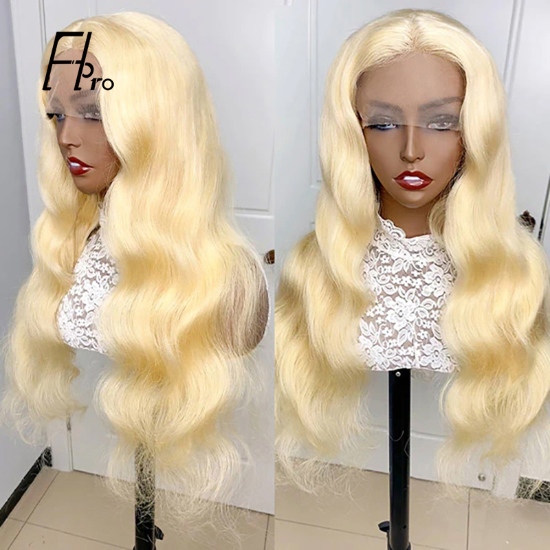 High Density 613# Blonde Full Lace Wig Body Wave Baby Hair